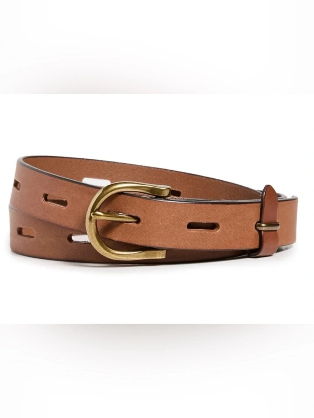 Madewell Backcountry English Saddle Leather Cognac Belt Size S - 38”
